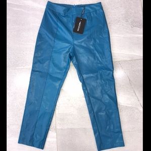 Prettylittlething hot blue pleather pants